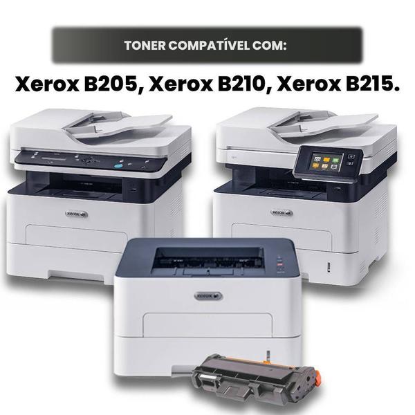 Imagem de Toner Compativel P/uso Xerox B210 B205 B215 106r04348 Com Chip