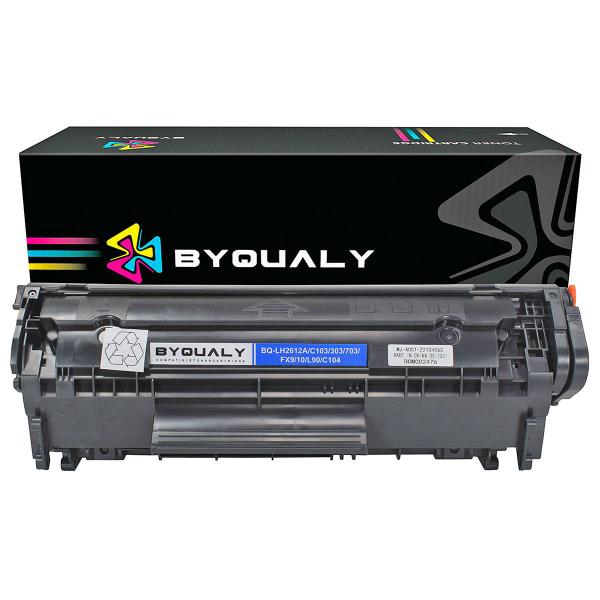 Imagem de Toner Compatível Q2612A 2612 12A Byqualy para 1020 1010 1012 1022nw 3050n 3052 3055 M1319f Preto