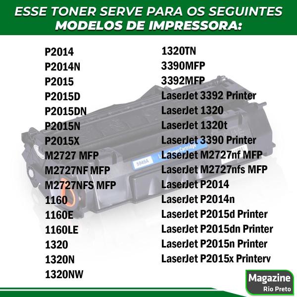 Imagem de Toner Compatível Q5949A Q7553A  1160 1320 1320N 3390 3392  2,5K