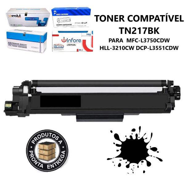 Imagem de Toner Compatível Tn213 Tn217 Preto para Impressoras L3210 L3230 L3270 L3290 L3750 L3551 Alto Rend