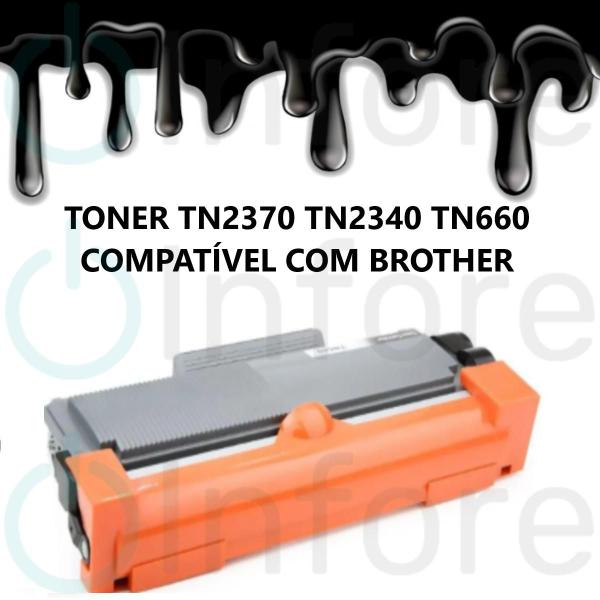 Imagem de Toner Compatível TN2370 TN2340 TN660 P/ L-2700DW L-2540DW L-2360DW L2320D L2520 2360DW 2740Dw