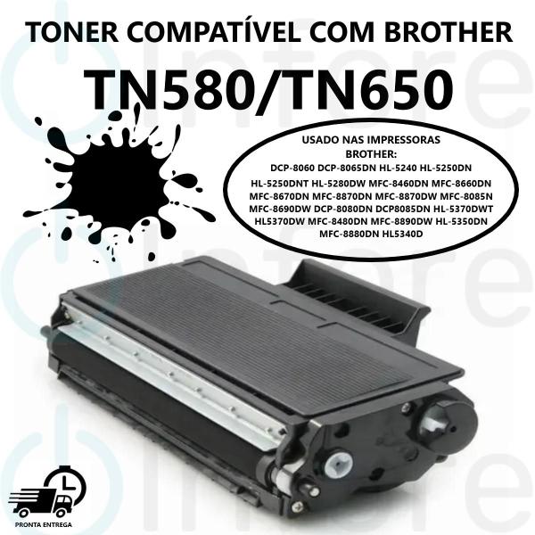 Imagem de Toner Compatível Tn650 Tn580  MFC8870DW DCP8065DN MFC8460N HL5250DN DCP8085DN HL5340D HL570DW