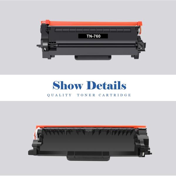 Imagem de Toner de toner H-Party TN760 TN730 para impressora Brother, pacote com 2