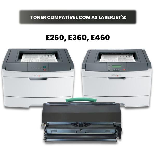 Imagem de Toner E260 Compatível para impressora lexmark E460 3.5K