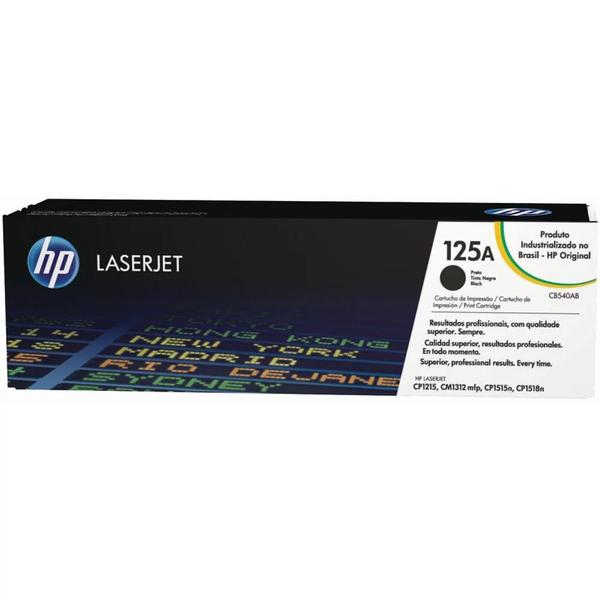 Imagem de Toner HP 125A Preto para Laserjet (CP1515n, CP1518ni, CP1215 e CM1312 MFP), CB540AB  HP