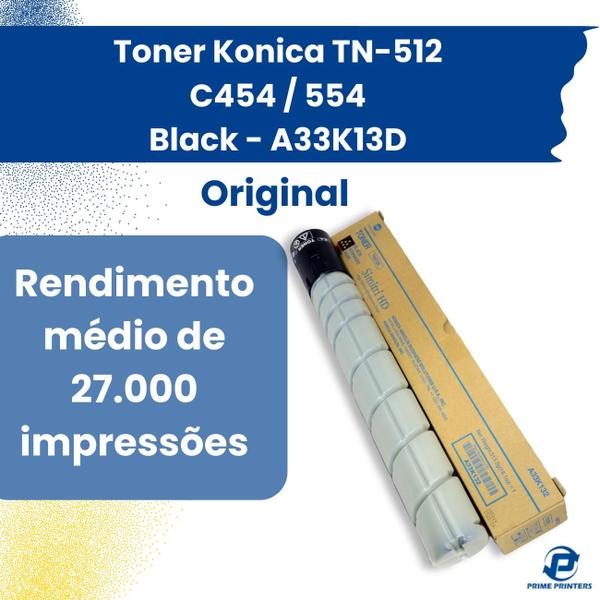 Imagem de Toner Konica TN-512 / C454 / 554 Black Original