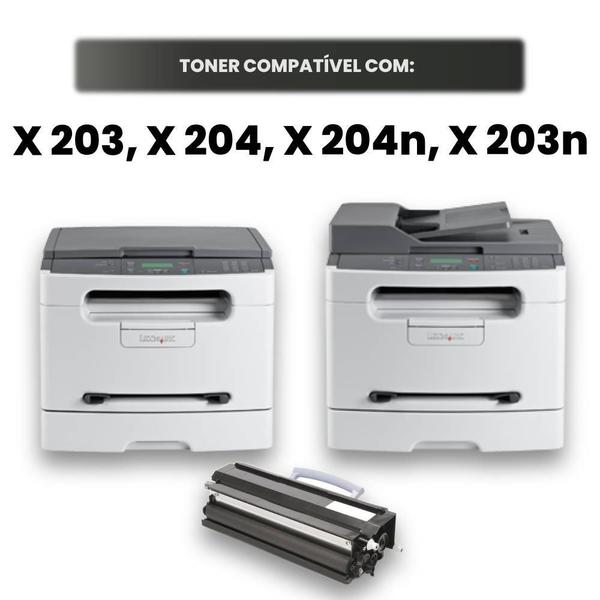 Imagem de Toner Original Lexmark Para X-203 X-204 X-203n X203a11g