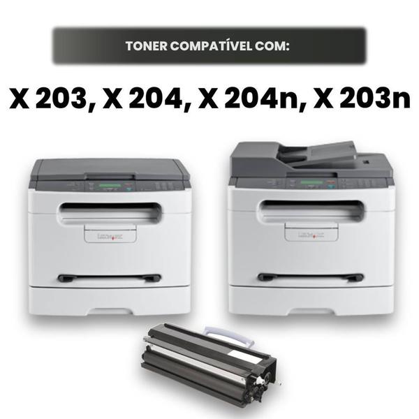 Imagem de Toner Original Lexmark X203 X204 X204n X203n X203a11g 2,5k