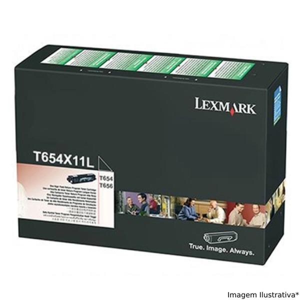 Imagem de Toner Para Impressora Lexmark T654 T656 T654x11 T654x11 T654x11l Preto 36k Original