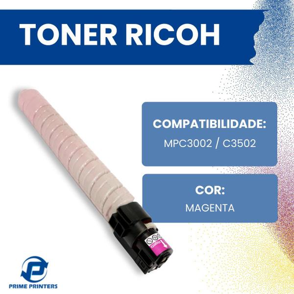 Imagem de Toner para Impressora Ricoh MPC3002 / C3502 Magenta Compatível