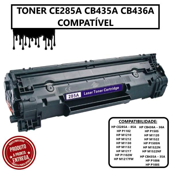 Imagem de Toner Premium CE285a Cb435a Cb436a Impressora P1102w P1102 M1210 M1212