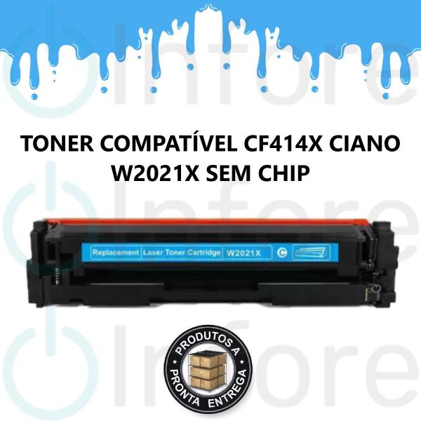 Imagem de Toner Sem Chip Cf414x W2021 Compatível C/ M454dw M454dn M479fdw M479dw  Ciano