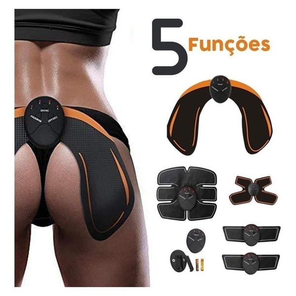 Tonificador 5 Em 1 Muscular Estimulador Eletrico Abdominal Abdomen Pernas Bumbum Imagem de Tonificador 5 Em 1 Muscular Estimulador Eletrico Abdominal Abdomen Pernas Bumbum