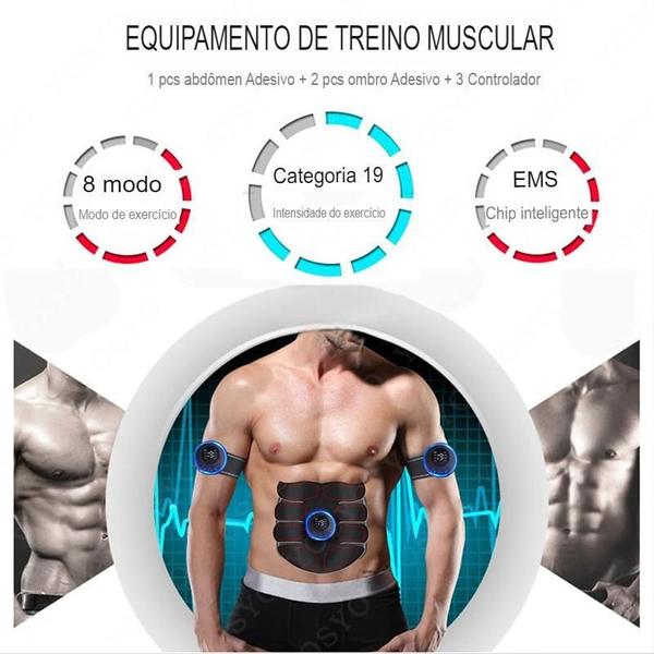 Imagem de Tonificador Usb Estimulador Muscular Abdômen Braços Pernas