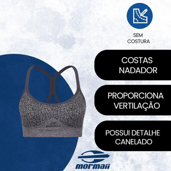 Imagem de Top Esportivo Para Academia Mormaii Com Bojo Removível Feminino Sport Estampado