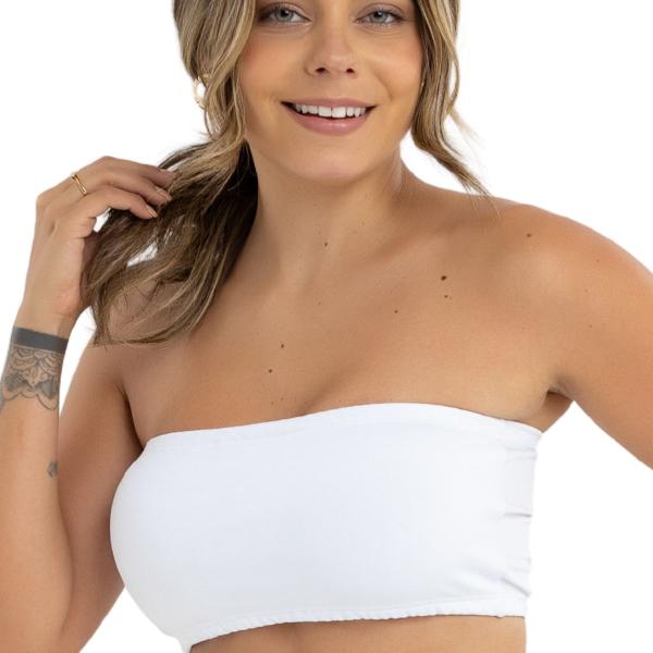 Imagem de Top Faixa Slim Fit Estilo Tubo Com Elástico Sem Bojo Para A Academia 3031.C1