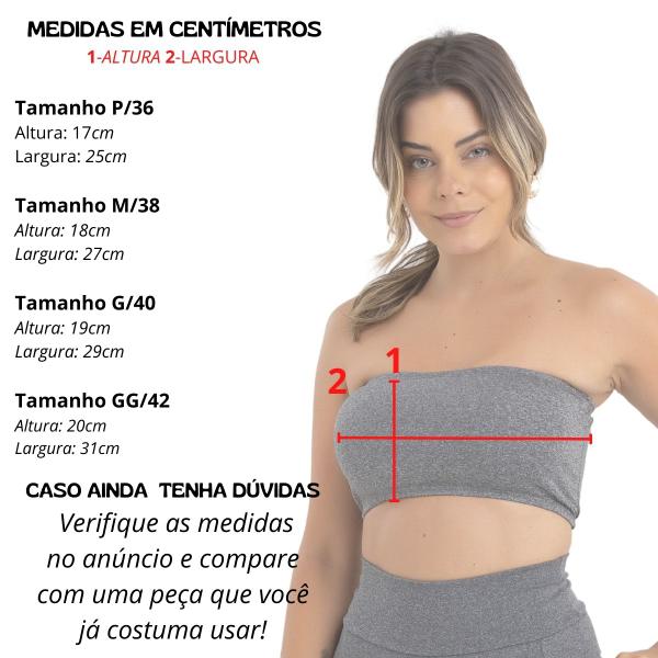 Imagem de Top Faixa Slim Fit Estilo Tubo Com Elástico Sem Bojo Para A Academia 3031.C1