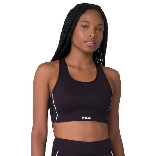 Imagem de Top Feminino Fila Seven Stripes Fit Preto/branco