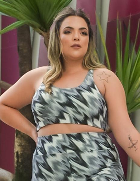 Imagem de Top Feminino Fitness com Estampa Plus Size