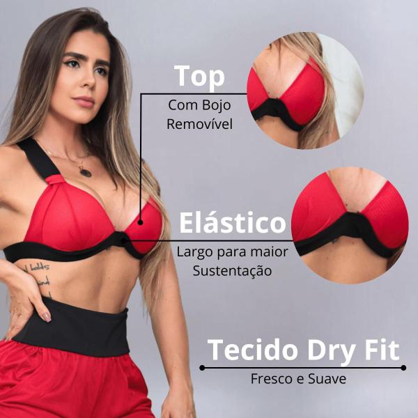Top Feminino Fitness para Academia em Dry Fit com Bojo Alta Sustentação - Carioca Fit Imagem de Top Feminino Fitness para Academia em Dry Fit com Bojo Alta Sustentação