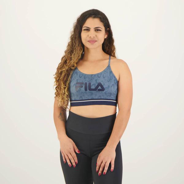 Imagem de Top Fila Train Elastic II Logo Feminino Azul