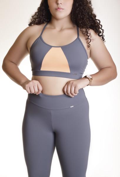 Imagem de Top Fitness Blusa Cropped Feminino Viva Roupa De Academia Confortável Proteção UV Exercício