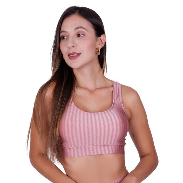 Imagem de Top Fitness com Bojo Removível 3D Cropped Academia Sustentação - TOP NICOLE