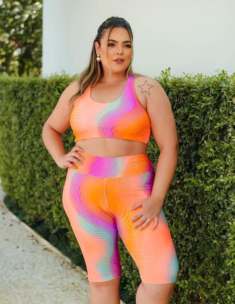 Imagem de Top Fitness Feminino Estampado Plus Size 