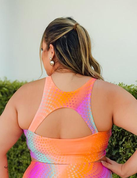 Imagem de Top Fitness Feminino Estampado Plus Size 