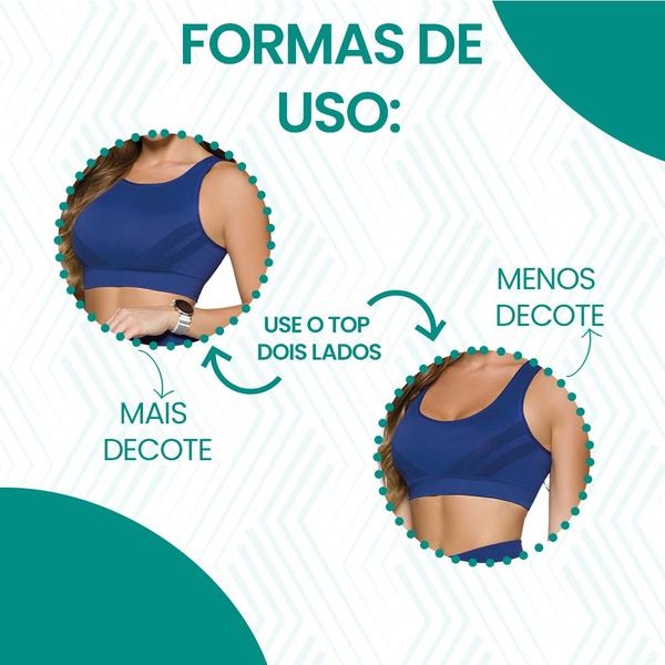 Imagem de Top Fitness Fit Selene Sem Costura Sem Bojo Modelo Para Academia