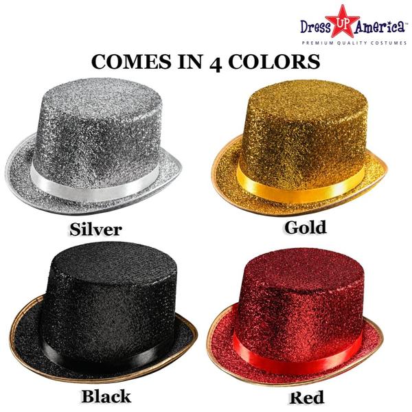 Imagem de Top Hat Dress Up America Shiny Tuxedo para adultos prateado