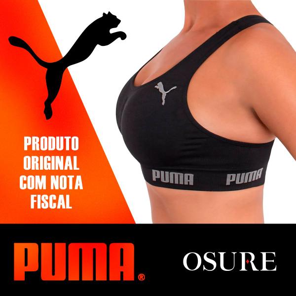 Imagem de Top Puma Original Feminino Academia Fitness Nadador Sem Costura S/ Bojo Ótima Sustentação Confortável 27070