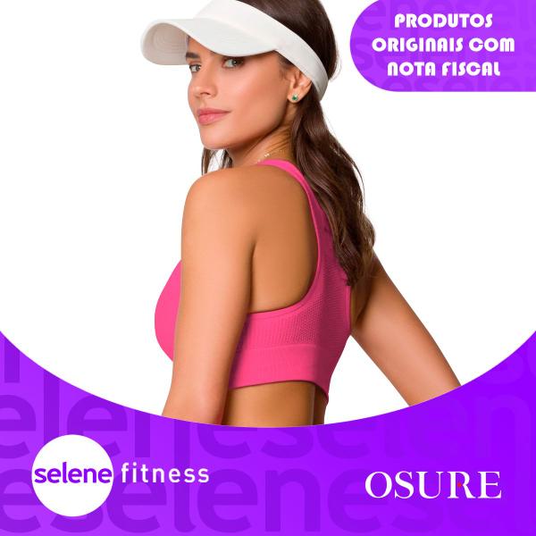 Imagem de Top Selene Nadador Microfibra Sem Costura Alta Sustentação Reforçado Fitness Academia Corrida Sem Bojo