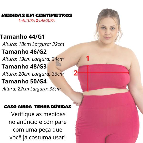 Imagem de Top Tubo Faixa Sem Alça Com Elástico Plus Size Fitness 3035.c1