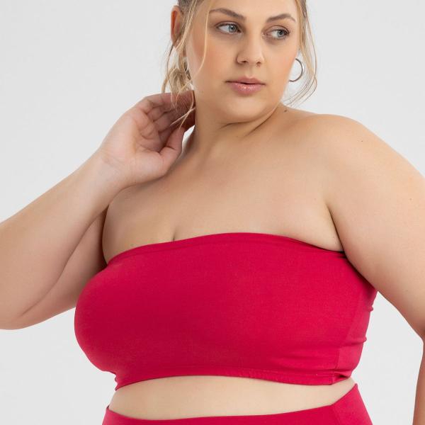 Imagem de Top Tubo Faixa Sem Alça Com Elástico Plus Size Fitness 3035.c1