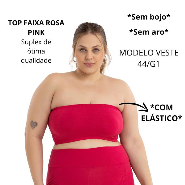 Imagem de Top Tubo Faixa Sem Alça Com Elástico Plus Size Fitness 3035.c1