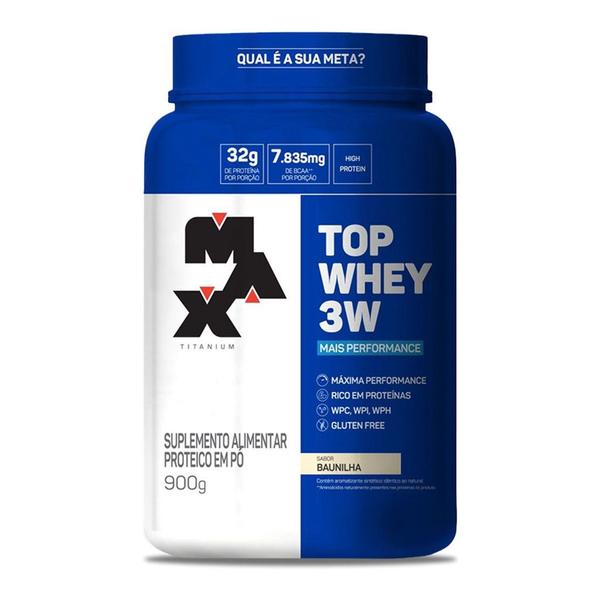 Imagem de Top Whey 3w Max Titanium 900g(Pote) Baunilha