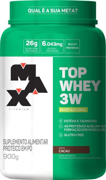 Imagem de Top whey 3w + natural pote 900g - Max Titanium