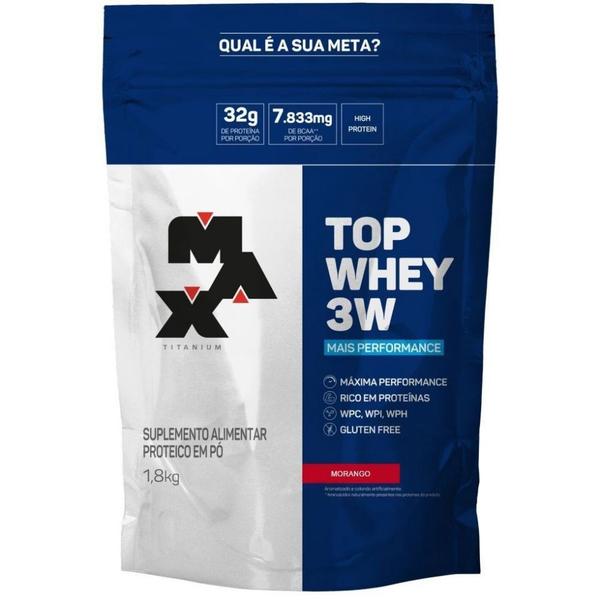 Imagem de Top Whey 3W Refil (1,8kg) - Sabor: Mais Performance - Morango