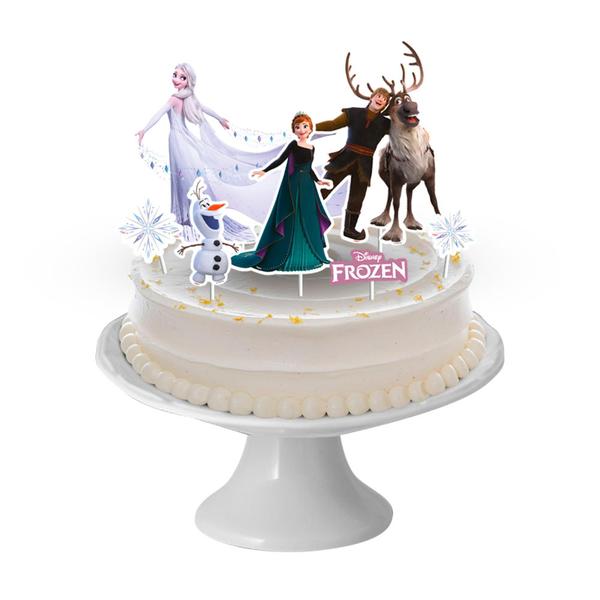 Imagem de Topo de bolo 8pç Decoração Frozen Festa Aniversário mais cor