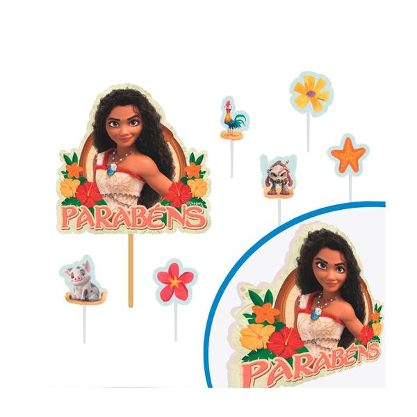 Topo De Bolo Moana 2 Festa Aniversário Decoração 7pçs EVA - Piffer Imagem de Topo De Bolo Moana 2 Festa Aniversário Decoração 7pçs EVA