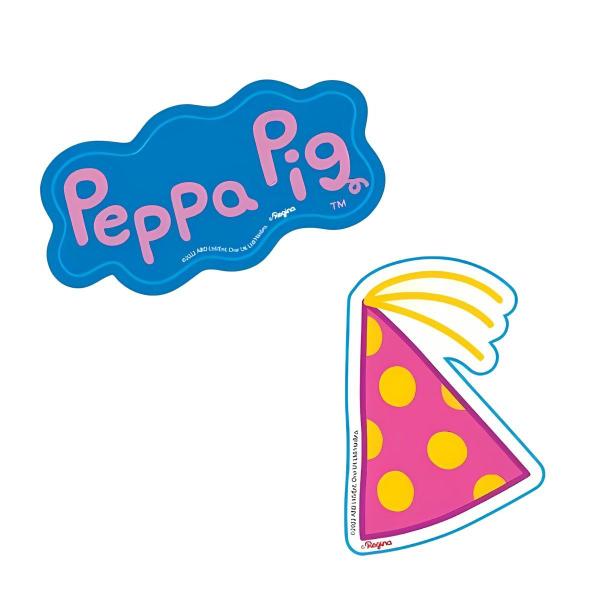 Imagem de Topo de Bolo Peppa Pig Decorativo Parabéns - 6 Unidades