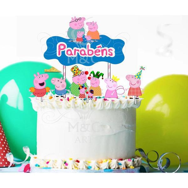 Imagem de Topo De Bolo Peppa Pig  Topper