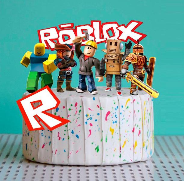 Imagem de Topo de bolo Roblox Monte Você Mesmo