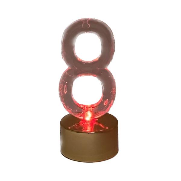 Topo De Bolo Vela Em Formato De Número Com Led Colorido - PartiuFesta Imagem de Topo De Bolo Vela Em Formato De Número Com Led Colorido