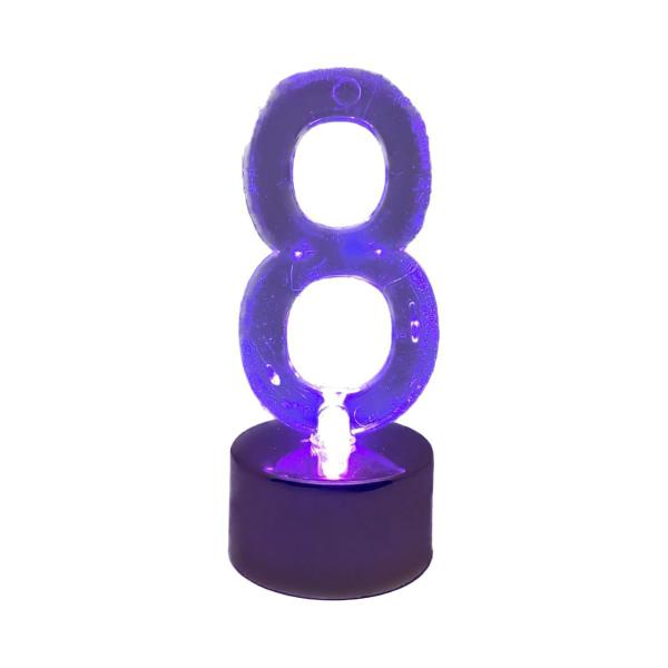 Topo De Bolo Vela Em Formato De Número Com Led Colorido - PartiuFesta Imagem de Topo De Bolo Vela Em Formato De Número Com Led Colorido