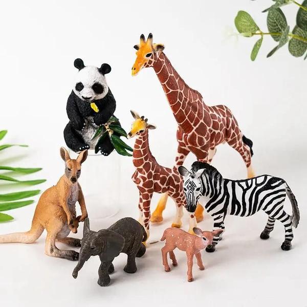 Imagem de Topper de Bolo Selva Safari - Girafa, Leão, Tigre e Elefante - Decoração de Aniversário e Chá de Bebê