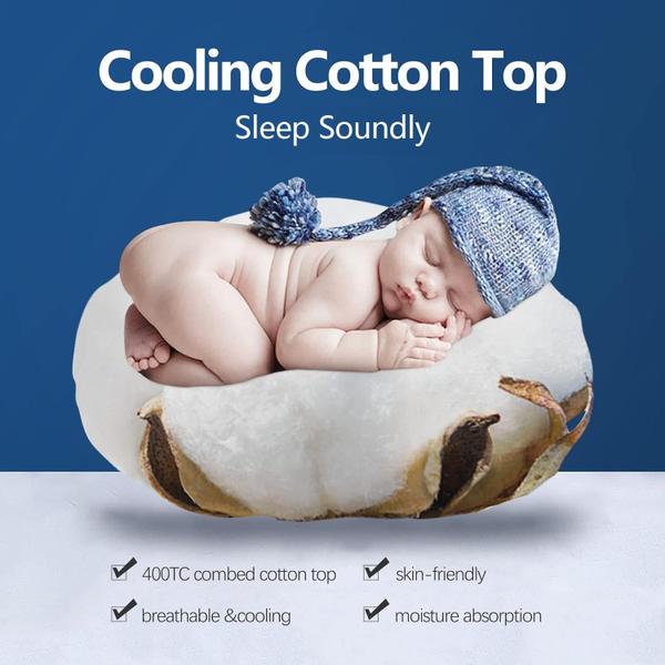 Imagem de Topper de colchão COONP Twin Extra Thick Cooling Pillowtop