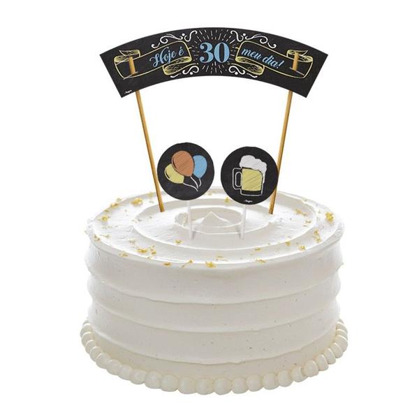 Imagem de Topper para Bolo de Aniversário - 30 anos