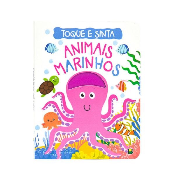 Imagem de Toque E Sinta Livro Animais Marinhos Pedagógico Montessori Sensorial - Todolivro